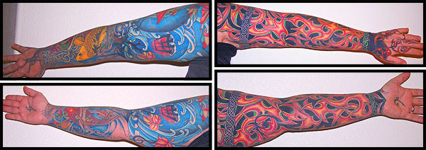 Jazz pianist Mike Jones' arm tattoos