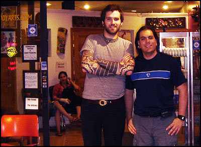 Alvar with Owen from Chameleon Body Arts