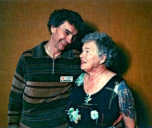 Doug Malloy and Elizabeth Weinzirl at the ITAA tattoo convention in Reno, 1977