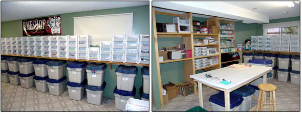 Inside the shop.
