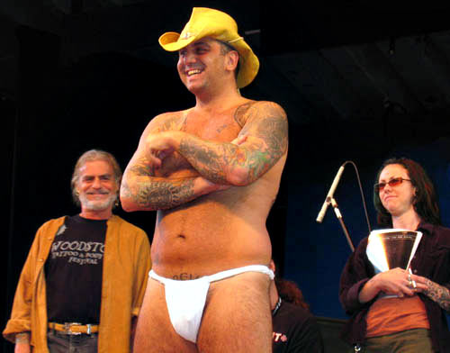 Keith in competition at the Woodstock Tattoo & Body Art Festival.