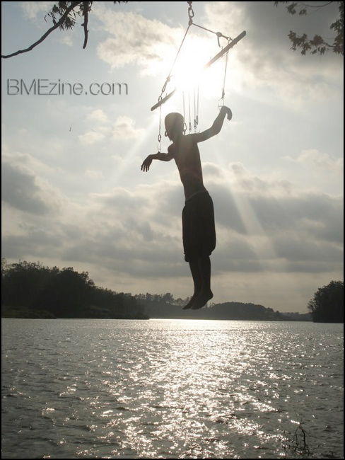 Crucifixion suspension in the sun