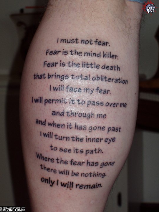 Fear is the mind killer