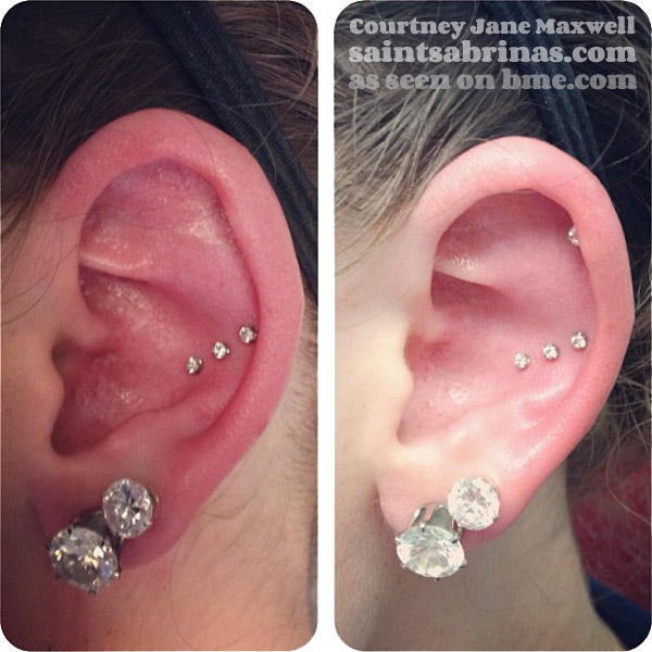 unusual conch piercing