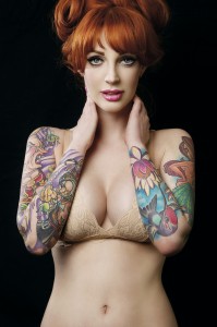 Alt tattooed model Vanessa Lake photographed by Cristian Saint.